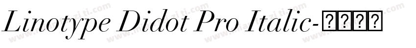 Linotype Didot Pro Italic字体转换